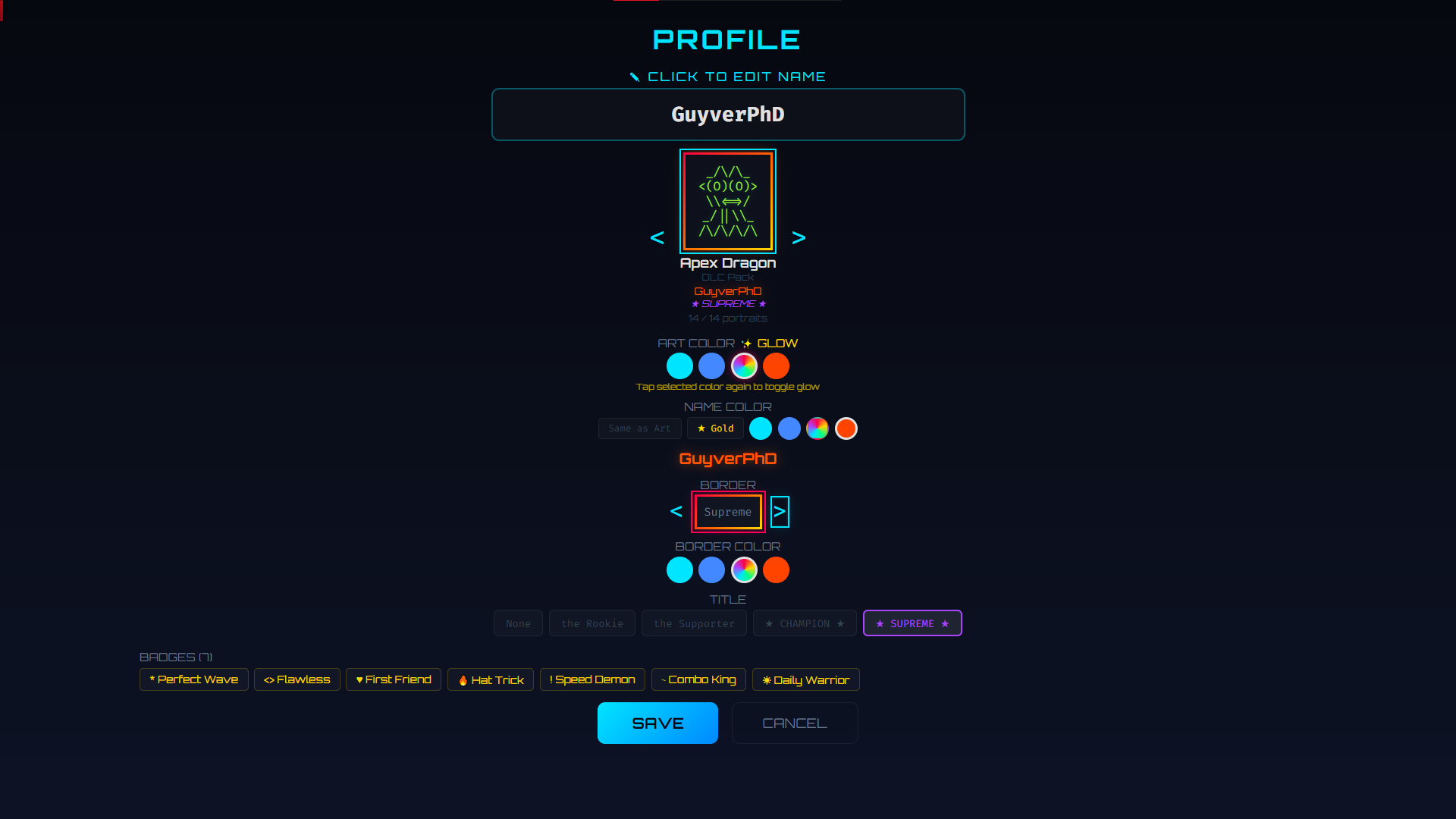Profile customization